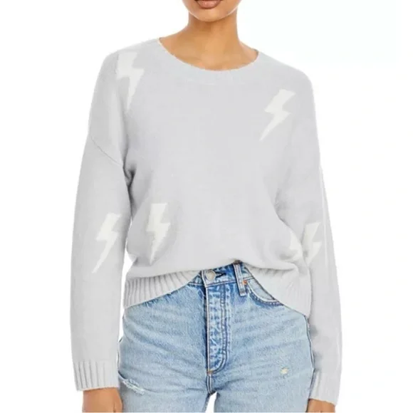 RAILS Perci Grey White Lightning Pull Over Sweater Size Small - Picture 1 of 9